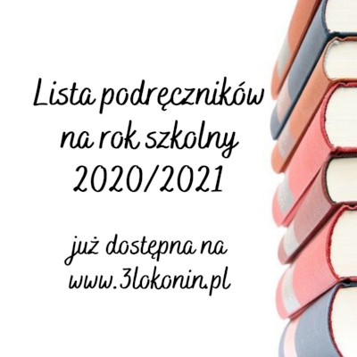 Lista podręczników na rok Szkolny 2020/2021